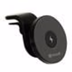 Support Voiture - MUVIT - Chargeur MagSafe 15W - Plastique ABS 100% recyclé - USB-C - Noir