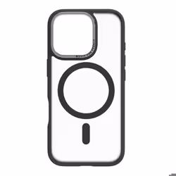 Coque pour iPhone 16 Pro - Muvit - TPU Noir Transparent - Robuste - Compatible MagSafe - Ergonomique