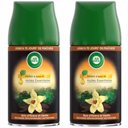 AIR WICK Lot de 2 Desodorisants Maison Recharge FreshMatic Bois ET Vanille 250ml
