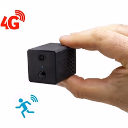 Micro caméra 4G HD 1080P longue autonomie avec détection de mouvement PIR et vision nocturne invisible 128 Go inclus
