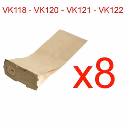 Lot de 8 sacs aspirateur génériques pour Vorwerk Kobold VK118 VK120 VK121 VK122