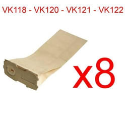 Lot de 8 sacs aspirateur génériques pour Vorwerk Kobold VK118 VK120 VK121 VK122