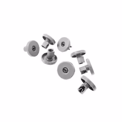 Pack de 8 roulettes pour panier inferieur lave vaisselle AEG FAURE ELECTROLUX Diamètre de la roulette: 40mm Peuvent être gris ...