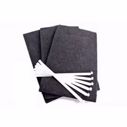 Lot de 3 filtres charbon (avec tiges de fixation) pour hotte SAUTER, BRANDT, MASTERCOOK, FAGOR Dimensions : 220mmx320mmx10mm ...