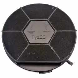 Filtre charbon rond type 28 CHF28/1 (à l'unite) pour hotte WHIRLPOOL, IGNIS, ELECTROLUX, ARISTON HOTPOINT, BAUKNECHT, FAGOR, ...