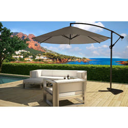 Parasol déporté diamètre 3m gris PORTICCIO, Concept Usine