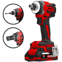 KS Tools - Visseuse à chocs sur batterie - Embouts 1/2" et 1/4" - Livrée en coffret avec 2 batteries 4Ah - Visseuse devisseuse sans fil brushless - 18 V - 230 Nm - 1 kg sans batterie - 515.4745F