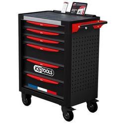 Servante datelier - Equipée - 6 tiroirs - KS Tools - 824.6298F - Noir - Equipée de 298 outils PL - Fabriquée en France