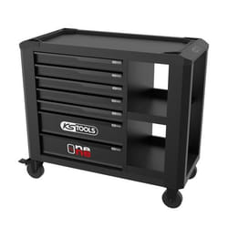 Servante datelier - Vide - 7 tiroirs - KS Tools - 823.0017F - Noir - One by one avec étagère - Charge max/tiroir de 40 kg