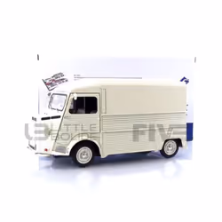 Voiture Miniature de Collection - SOLIDO 1/18 - CITROEN Type H Tacot 40 ans - 1969 - Blanc - 1804813