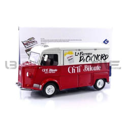 Voiture Miniature de Collection - SOLIDO - CITROEN Type HY - Friterie Chti Biloute - 1969 - Rouge / Blanc