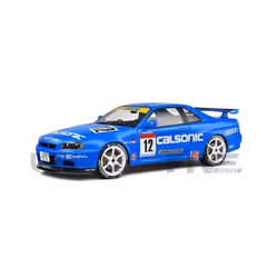 Voiture Miniature de Collection - SOLIDO - NISSAN Skyline GT-R (R34) - Bleu - 1/18 - Détails Réalistes