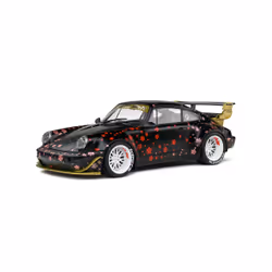 Solido Porsche RWB, Modèle de voiture classique, Porsche RWB, unisexe, Porte, Noir, Rouge