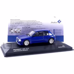 Voiture Miniature de Collection - SOLIDO - PEUGEOT 205 Dima - 1989 - Couleur Blue - Échelle 1/43