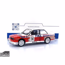 Voiture Miniature de Collection - SOLIDO - BMW E30 M3 - Belgium ProCar 1993 - 1/18 - Blanc/Rouge/Bleu