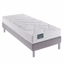 Ensemble Dunlopillo 90*190 cm EUGEN 1 18 cm matelas sommier déco jeu de 4 pieds gris