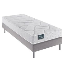 Ensemble Dunlopillo 90*190 cm EUGEN 1 18 cm matelas sommier déco jeu de 4 pieds gris
