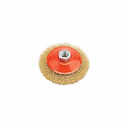 Brosse circulaire acier pour meuleuse Universal 100 mm,Cette brosse circulaire à fils ondulés en acier est conçue pour le ret ...
