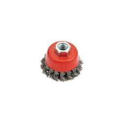 Brosse torsadée acier pour meuleuse 65 mm
