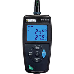 Chauvin Arnoux - c.a 1246 Hygromètre 3.0 % hr 98.0 % hr enregistreur de données + interface usb, fonction enregistreur de données, Affichage anti-moi