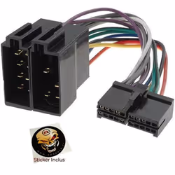 Connecteur ISO - Prology - 20PIN - Noir - Pour autoradio - ADNAUTO