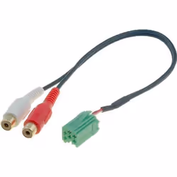Cable Autoradio AUX AUXRN01 - ADNAuto- vers RCA compatible avec autoradio origine Renault Mini-ISO 6 broches