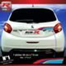 Stickers - PEUGEOT - 208 - Pack autocollants - Couleur Bleu/Marine/Jaune/Rouge - 2 logos Run-R inclus