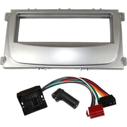 Kit Adaptateur Autoradio 1DIN - Ford - Focus C-Max Galaxy Mondeo S-Max - Argent - ISO - FM