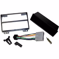 Kit Adaptateur Autoradio 1DIN noir Ford Fiesta Fusion 02-05 + ISO + FM - avec vide-poche
