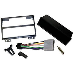 Kit Adaptateur Autoradio 1DIN noir Ford Fiesta Fusion 02-05 + ISO + FM - avec vide-poche