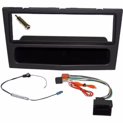 Kit Adaptateur Autoradio 1DIN - Opel - Astra H/Twin Top/Antara/Corsa D/Tigra/Vivaro/Zafira - Noir - ISO - FM