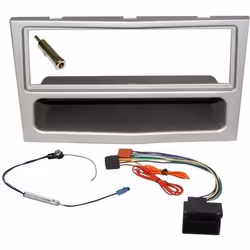 Kit Adaptateur Autoradio 1DIN - Opel - Astra H/Twin Top/Antara/Corsa D/Tigra/Vivaro/Zafira - Argent - ISO - FM