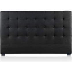 Tête de lit capitonnée - Premium - Tissu - Noir - 180cm