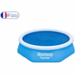Bâche solaire diamètre 240 cm pour piscine hors sol Fast Set™ diamètre 274 cm hauteur 76 cm ref 57271 et 57272 75 gr/ m2
