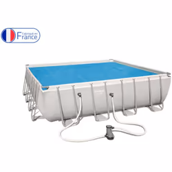 Bâche solaire 458 x 458 cm pour piscine hors sol carrée Power Steel™ 488 x 488 x 122 cm