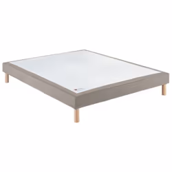 Epéda AG1290616020000, King size, Beige, Blanc, Monochromatique, Bois, Bois, 2000 mm