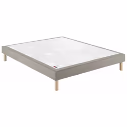 Sommier Epeda CONFORT MEDIUM DECO NATURE 160x200 Chenillé Lin