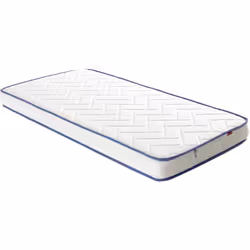 Matelas enfant et ado Merinos, en mousse haute densité au confort ferme et à l'accueil ferme et confortable, comportant 2 fac ...
