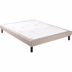 Sommier tapissier EPEDA NATURE - Confort ferme - Gris jean foncé - 80x200