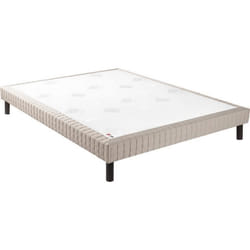 Sommier tapissier EPEDA NATURE - Confort ferme - Gris jean foncé - 80x200