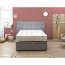 Epeda Hercule Lit Coffre - Gris Souris 160x200