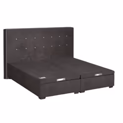 Sommier Epeda Coffre et tête de lit HERCULE 140x190 Anthracite