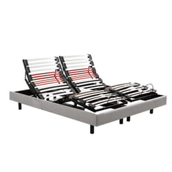 Sommier Electrique Epeda Horizon 90x200 Chiné Gris Lattes