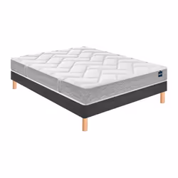 Ensemble matelas Bultex primo sommier Vigoroso et pieds Back To Basics 140x190