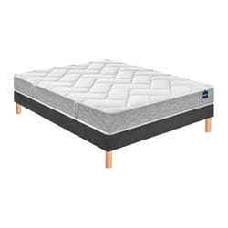 Ensemble matelas Bultex primo sommier Vigoroso et pieds Back To Basics 140x190