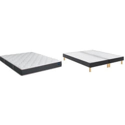 Ensemble Matelas Sommier - BULTEX - Vitality 2.1 - 160x200 cm - 20 cm dépaisseur - Confort ferme