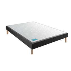 Sommier tapissier Pencil medium gris anthracite - Merinos 140x190