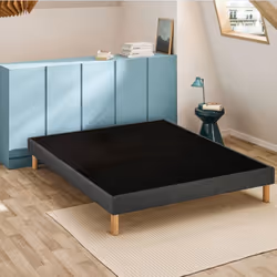 Sommier déco tapissier Unic gris - Bultex 2x80x200
