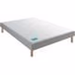 Sommier à lattes MERINOS - Petit Dormeur - 140x190 cm - Confort ferme - Gris clair