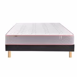 MERINOS Ensemble Matelas Sommier 140 x 190 Endormi 140x190 + sommier velours nuit + pieds